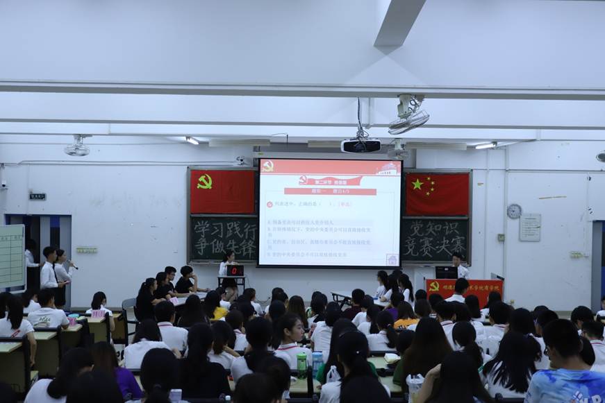 说明: D:\2019年新闻\6月14日 商学院学生党支部举行“学习践行，争做先锋”党知识竞赛\比赛现场.jpg