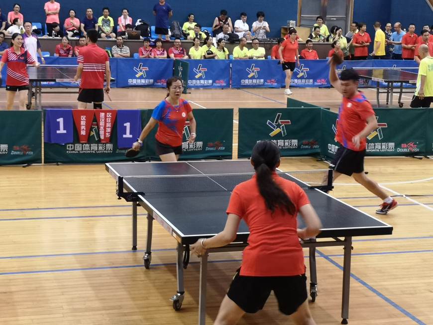 说明: D:\2019年新闻\190909 工会 太阳官网教职工乒乓球队首次参加第七届顺德区直属机关运动会\3、现场.jpg